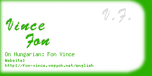 vince fon business card